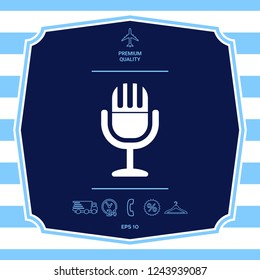 Vintage microphone symbol icon. Graphic elements for your design