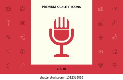 Vintage microphone symbol icon. Graphic elements for your design