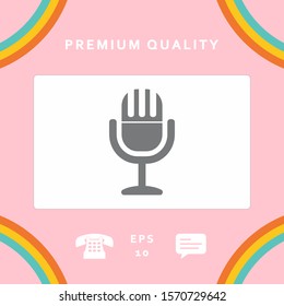 Vintage microphone symbol icon. Graphic elements for your design