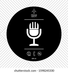 Vintage microphone symbol icon. Graphic elements for your design
