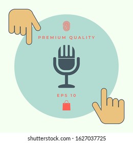 Vintage microphone symbol icon. Graphic elements for your design