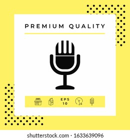 Vintage microphone symbol icon. Graphic elements for your design
