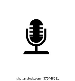 Vintage microphone. Vector icon