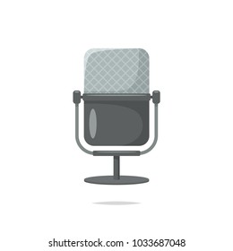 Vintage microphone vector isolated