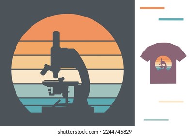 Vintage microscope t shirt design