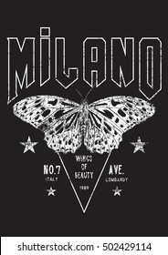 Vintage Milano Butterfly Rock Graphic t-shirt