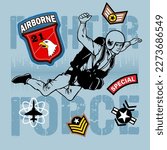 Vintage military emblem ,logo embroidry illustration vector