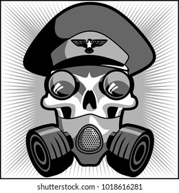vintage military skull