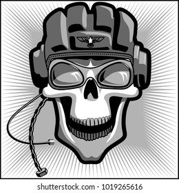 vintage military skull