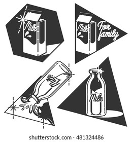 Vintage Milk emblems