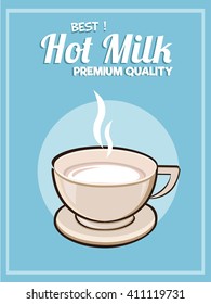 vintage milk poster template vector/illustration.