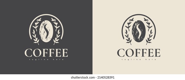Vintage and Minimal Coffee Shop Logo. Cafe Logo or Emblem with Retro Style