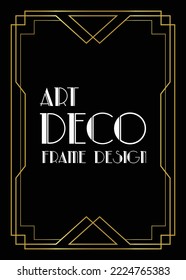 vintage Minimalist Art Deco Frame template it can be used in wedding invitation, gift card, party invitation, poster, flyer etc.