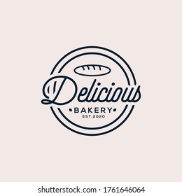  vintage minimalist bakery cake logo design