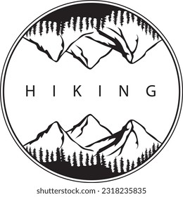 vintage minimalist line art logo, mountain minimalist line art logo, vector template icon graphic design
