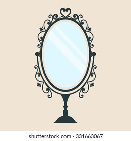 vintage mirror on a background