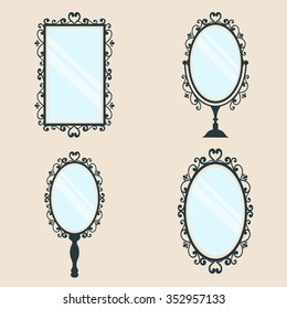 vintage mirror set