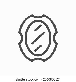 Vintage Mirror Vector icon illustration