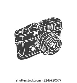 Vintage mirrorless vintage illustrations vectordesign for logo ,merch and collections