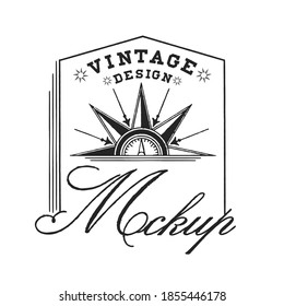 vintage mockup logo design vector template