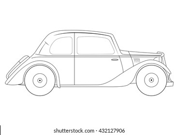 Vintage model of car - vector illustration