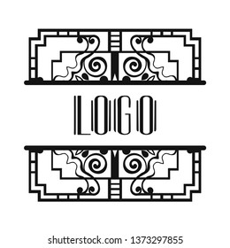 Vintage modern art deco frame design for labels, banner, logo, emblem, apparel, t- shirts, sticker, packaging of luxury products and other design objects