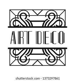 Vintage modern art deco frame design for labels, banner, logo, emblem, apparel, t- shirts, sticker, packaging of luxury products and other design objects