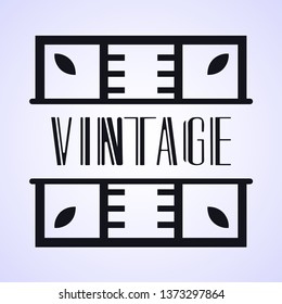 Vintage modern art deco frame design for labels, banner, logo, emblem, apparel, t- shirts, sticker, packaging of luxury products and other design objects