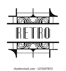 Vintage modern art deco frame design for labels, banner, logo, emblem, apparel, t- shirts, sticker, packaging of luxury products and other design objects