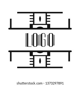 Vintage modern art deco frame design for labels, banner, logo, emblem, apparel, t- shirts, sticker, packaging of luxury products and other design objects