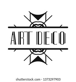 Vintage modern art deco frame design for labels, banner, logo, emblem, apparel, t- shirts, sticker, packaging of luxury products and other design objects