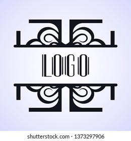 Vintage modern art deco frame design for labels, banner, logo, emblem, apparel, t- shirts, sticker, packaging of luxury products and other design objects