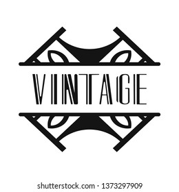 Vintage modern art deco frame design for labels, banner, logo, emblem, apparel, t- shirts, sticker, packaging of luxury products and other design objects