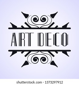 Vintage modern art deco frame design for labels, banner, logo, emblem, apparel, t- shirts, sticker, packaging of luxury products and other design objects