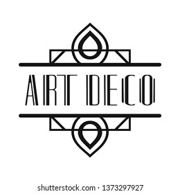 Vintage modern art deco frame design for labels, banner, logo, emblem, apparel, t- shirts, sticker, packaging of luxury products and other design objects