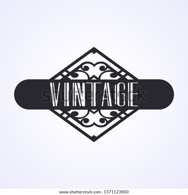 Vintage modern art deco frame design for\
labels, banner, logo, emblem, apparel, t- shirts, sticker and other\
design object. Vector\
illustration