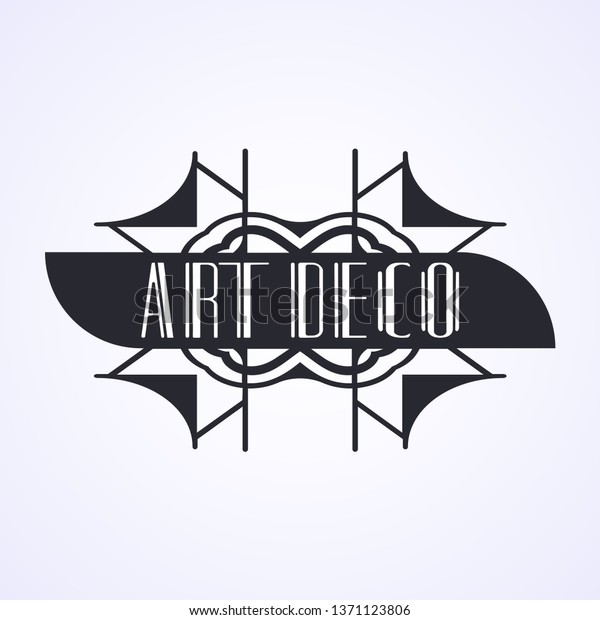 Vintage modern art deco frame design for\
labels, banner, logo, emblem, apparel, t- shirts, sticker and other\
design object. Vector\
illustration