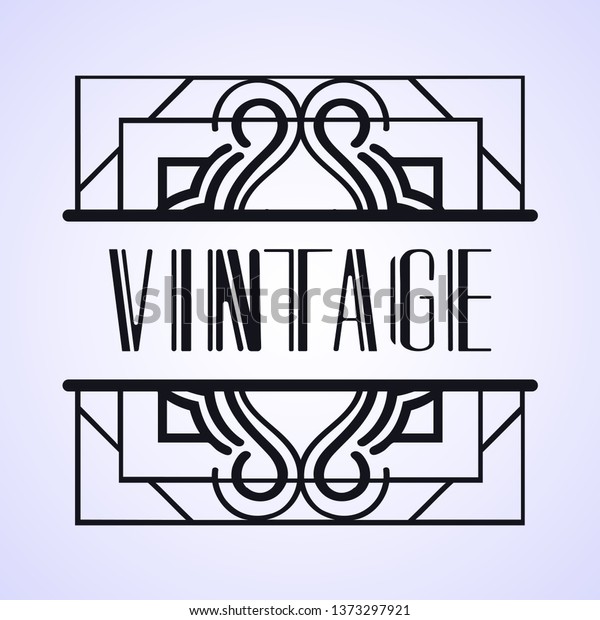 Vintage modern art deco frame design for\
labels, banner, logo, emblem, apparel, t- shirts, sticker,\
packaging of luxury products and other design\
objects