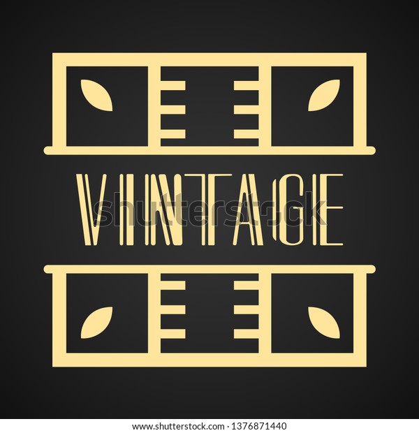 Vintage modern art deco frame design for\
labels, banner, logo, emblem, apparel, t-shirts, sticker, packaging\
of luxury products and other design\
objects