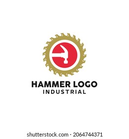 vintage and modern hammer logo
