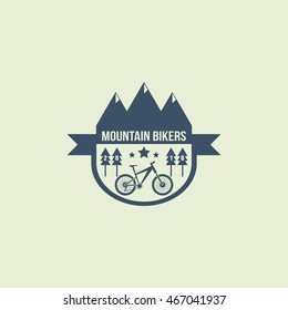 Vintage Modern Mountain Bike Shop Logo Stock Vector (Royalty Free ...