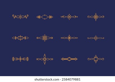 Vintage and modern ornamental underlines for logos and invitations