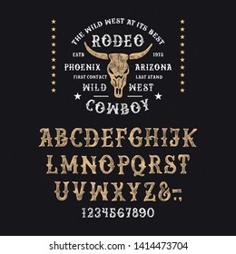 Vintage Modern Western Font Badge Vector Stock Vector (Royalty Free ...