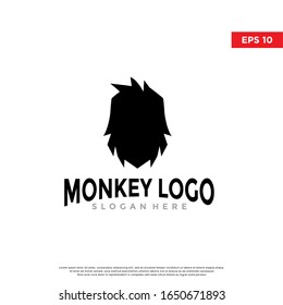 vintage monkey logo. modern icon, template design