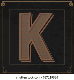 Vintage mono Font K