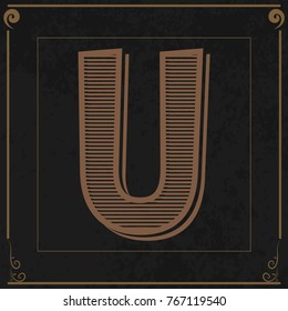 Vintage mono Font U