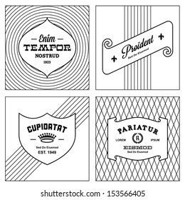 vintage monochrome background with label