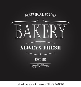 Vintage monochrome bakery emblem. Old style elements, logos, logotypes for badges, bread company, bread house, cafe, cake shop.