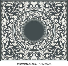 Vintage monochrome decorative design