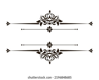 vintage monochrome divider label icon